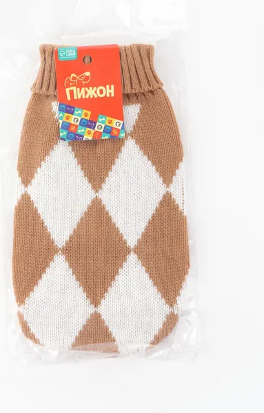 Изображение товара Свитер для животных Пижон Клетка / 11034722 (2XL, белый/бежевый)