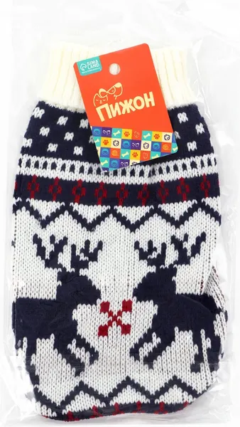 Изображение товара Свитер для животных Пижон Бегущие олени / 11034675 (2XL, бежевый)
