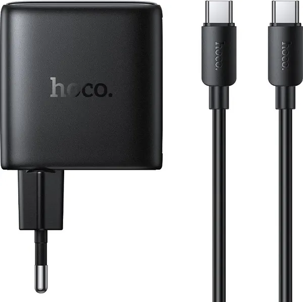 Изображение товара Зарядное устройство сетевое Hoco N79 + кабель Type-C-Type-C (черный)