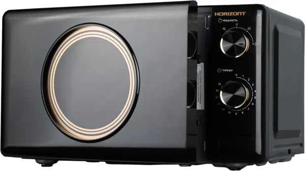 Изображение товара Микроволновая печь Horizont HSM205 RBG (черный/золото)