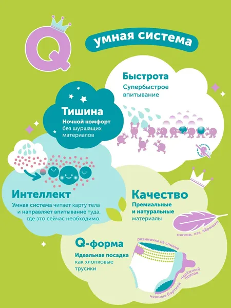 Изображение товара Подгузники детские Lovular Q L 8-14 кг (42шт)