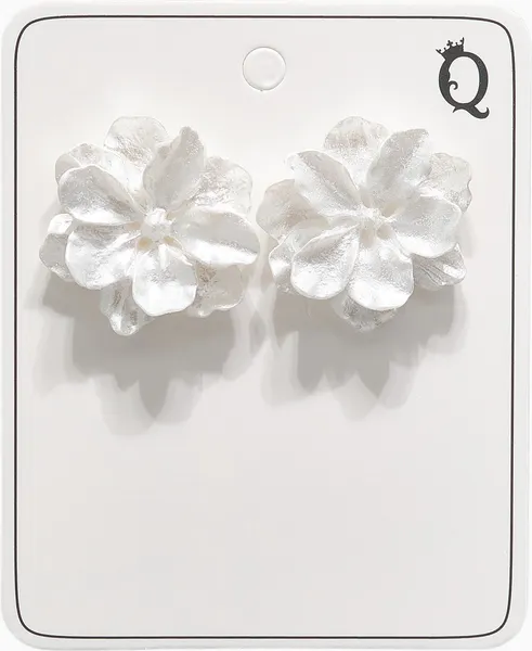 Изображение товара Серьги Queen Fair Распустившийся бутон / 7098699 (белый, пластик)