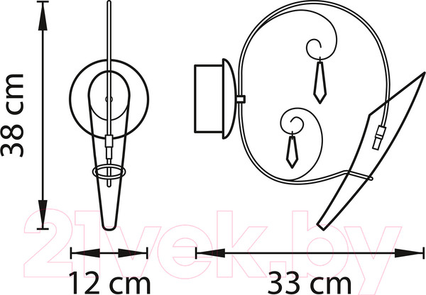 Изображение товара Бра Lightstar Scarabeo 755614