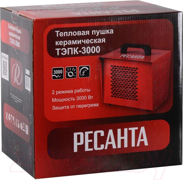 Изображение товара Тепловая пушка электрическая Ресанта ТЭПК-3000 (67/1/22)