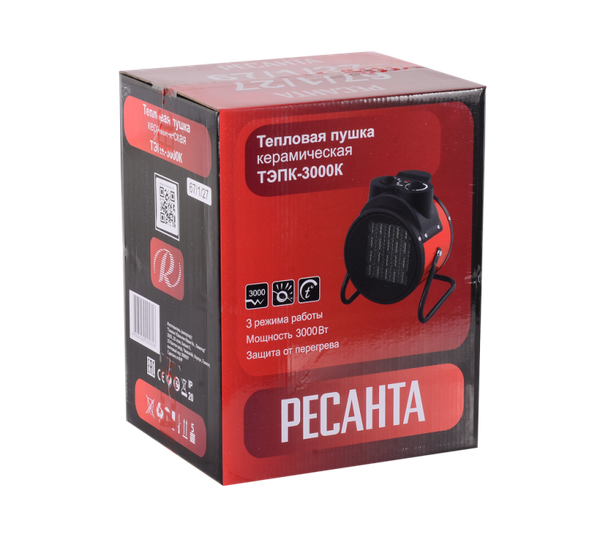 Изображение товара Тепловая пушка электрическая Ресанта ТЭПК-3000К (67/1/27)
