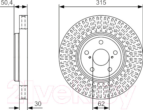 Изображение товара Тормозной диск Bosch 0986479T40