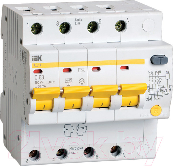 Изображение товара Дифференциальный автомат IEK MAD10-4-050-C-030