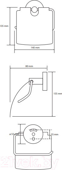 Изображение товара Держатель для туалетной бумаги Bemeta Graphit 156112012