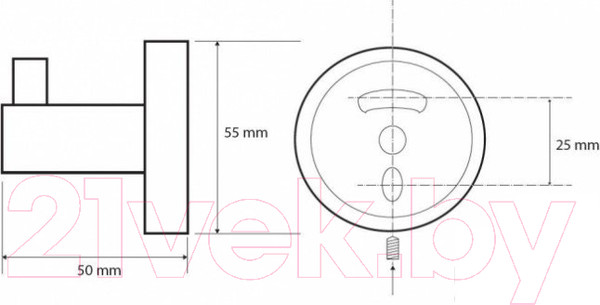 Изображение товара Крючок для ванной Bemeta 104106024 (белый)