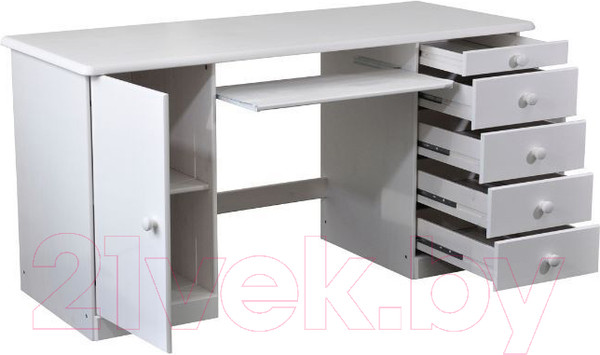 Изображение товара Письменный стол Dipriz Вадим-2 / Д 4142-1 (белый воск укрывистый)