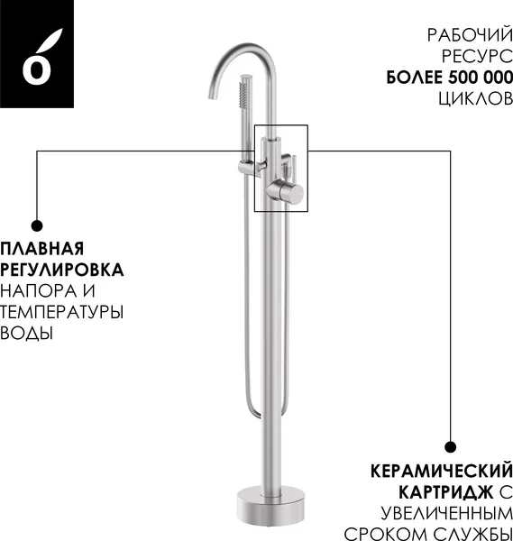 Изображение товара Смеситель Oliveeka OL-649017-BN (никель матовый)