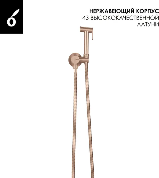 Изображение товара Гигиенический душ со смесителем Oliveeka OL-829902-BRG (розовое золото)