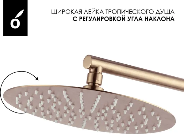 Изображение товара Душевая система со смесителем Oliveeka OL-739902-BRG (розовое золото)
