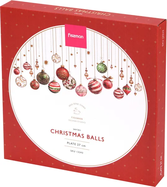 Изображение товара Тарелка столовая обеденная Fissman Christmas Balls 13343