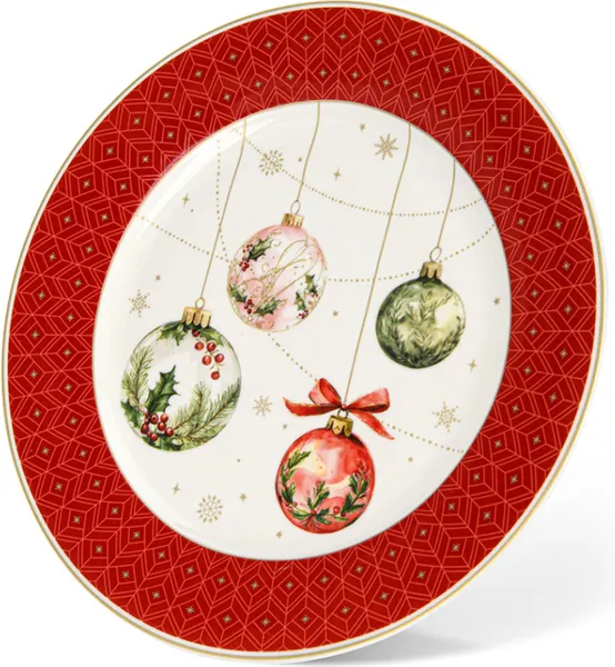 Изображение товара Тарелка столовая обеденная Fissman Christmas Balls 13344