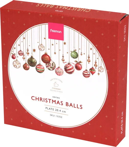 Изображение товара Тарелка столовая обеденная Fissman Christmas Balls 13352