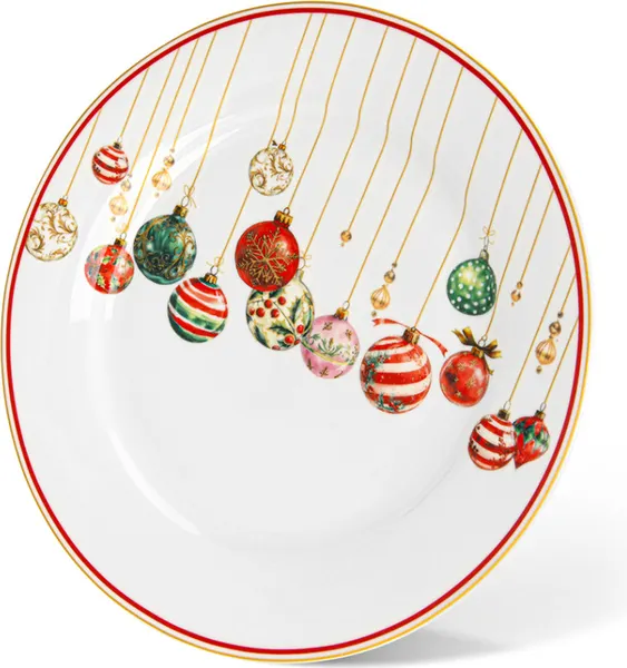 Изображение товара Тарелка столовая обеденная Fissman Christmas Balls 13352