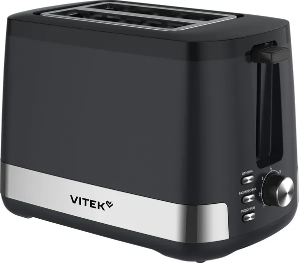 Изображение товара Тостер Vitek VT-T1002 (черный/стальной)