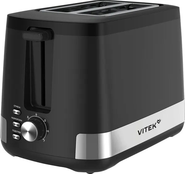 Изображение товара Тостер Vitek VT-T1002 (черный/стальной)