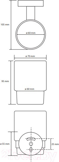 Изображение товара Стакан для зубной щетки и пасты Bemeta 104110014 (белый)