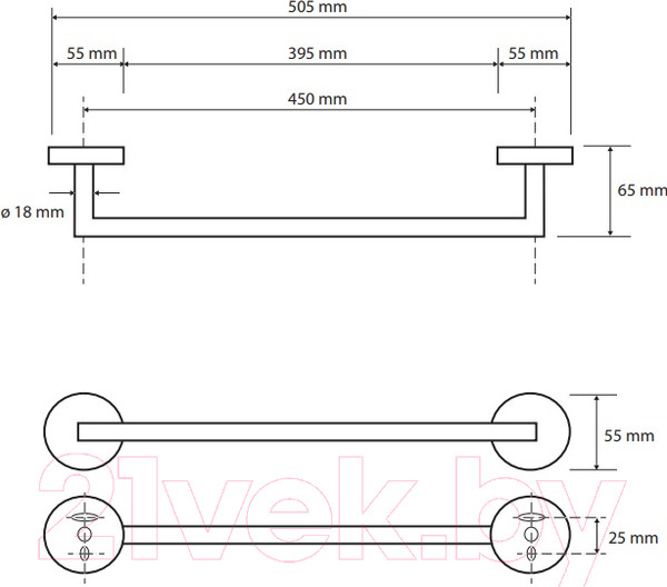 Изображение товара Держатель для полотенца Bemeta 104204024 (белый)