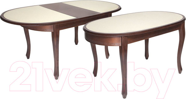 Изображение товара Обеденный стол ТехКомПро Азалия 2 с камнем (дуб/тон 39)