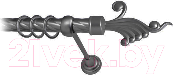 Изображение товара Карниз для штор Lm Decor Кения 023 1р витой (антрацит, 4м)