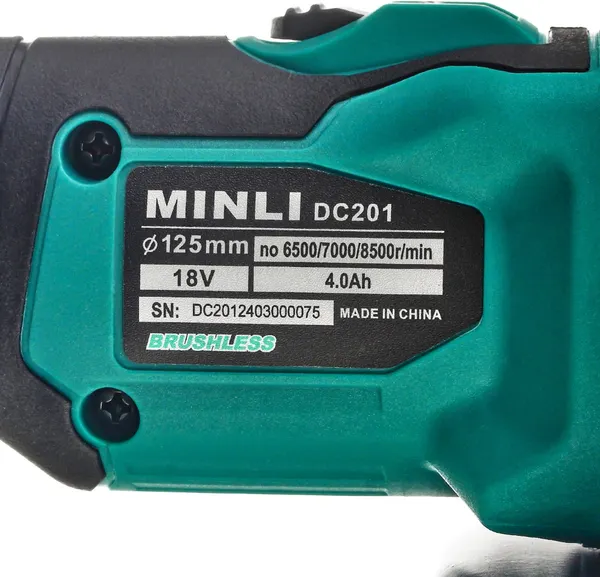 Изображение товара Угловая шлифовальная машина MINLI DC201-4.0A