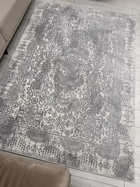 Изображение товара Коврик Radjab Carpet Мираж Прямоугольник E0055B (1.2x1.8, Cream/Gri)