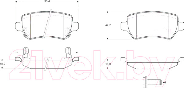 Изображение товара Тормозные колодки TRW GDB1515