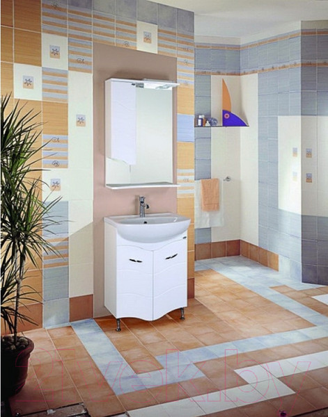 Изображение товара Шкаф с зеркалом для ванной Onika Лайн 58.01 L (205819)