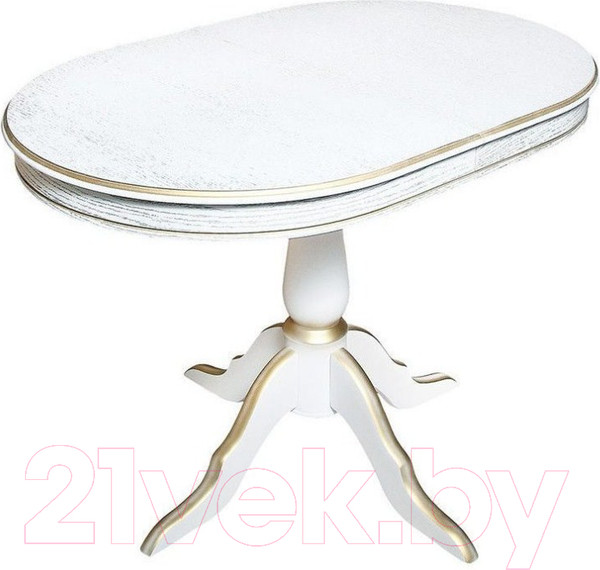 Изображение товара Обеденный стол ТехКомПро Эдельвейс МО (дуб/тон 1/золотая патина)