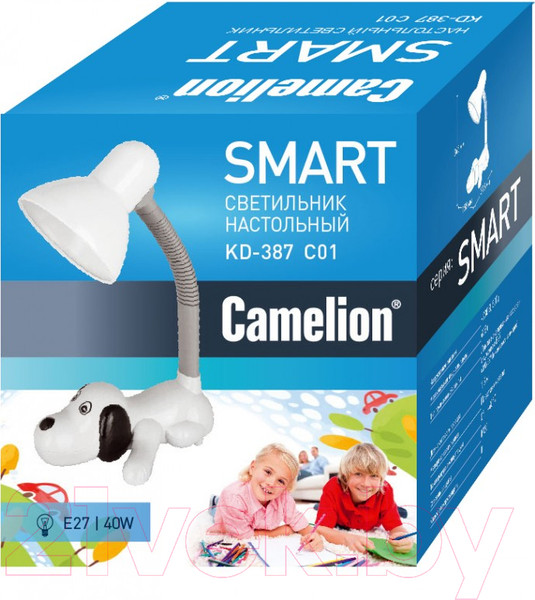 Изображение товара Настольная лампа Camelion KD-387 C01 / 12619 (белый)