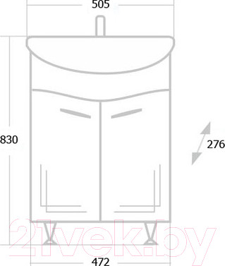 Изображение товара Тумба под умывальник Onika Лада 50.11 (105002)