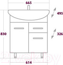 Изображение товара Тумба под умывальник Onika Стелла 65.12 (106503)