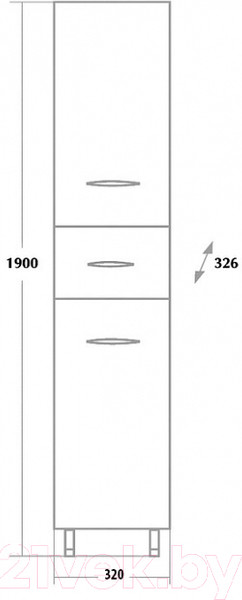 Изображение товара Шкаф-пенал для ванной Onika Модерн 32.17 R (403212)