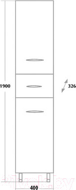 Изображение товара Шкаф-пенал для ванной Onika Модерн 40.17 L (404009)