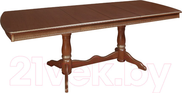 Изображение товара Обеденный стол ТехКомПро Нарцисс П (бук/тон орех/золотая патина)