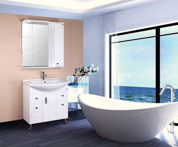 Изображение товара Шкаф с зеркалом для ванной Onika Эльбрус 80.02 R (208022)