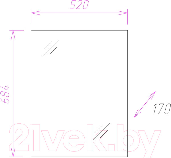 Изображение товара Зеркало Onika Эко 52.00 (205210)
