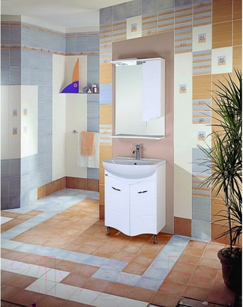 Изображение товара Шкаф с зеркалом для ванной Onika Лайн 48.01 R (204802)