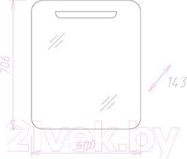 Изображение товара Шкаф с зеркалом для ванной Onika Неаполь 60.01 (206064)