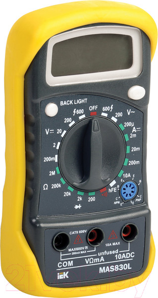 Изображение товара Мультиметр цифровой IEK Master MAS830L / TMD-3L-830