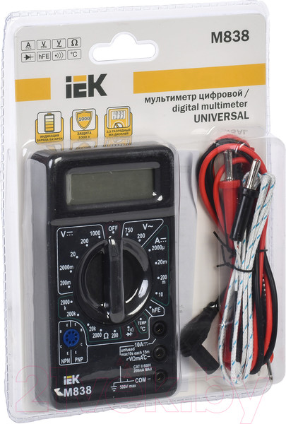 Изображение товара Мультиметр цифровой IEK Universal M838 / TMD-2S-838