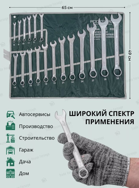 Изображение товара Набор ключей RockForce RF-5186H (27968)