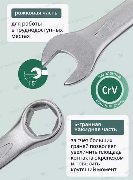 Изображение товара Набор ключей RockForce RF-5186H (27968)