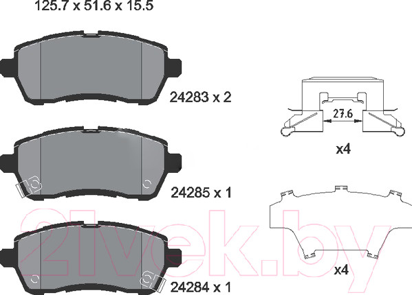 Изображение товара Тормозные колодки Textar 2428303