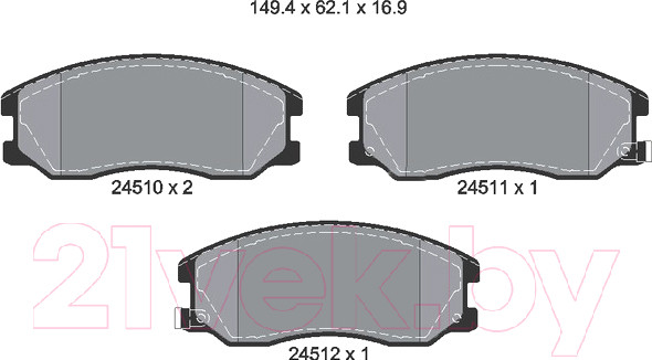 Изображение товара Тормозные колодки Textar 2451001