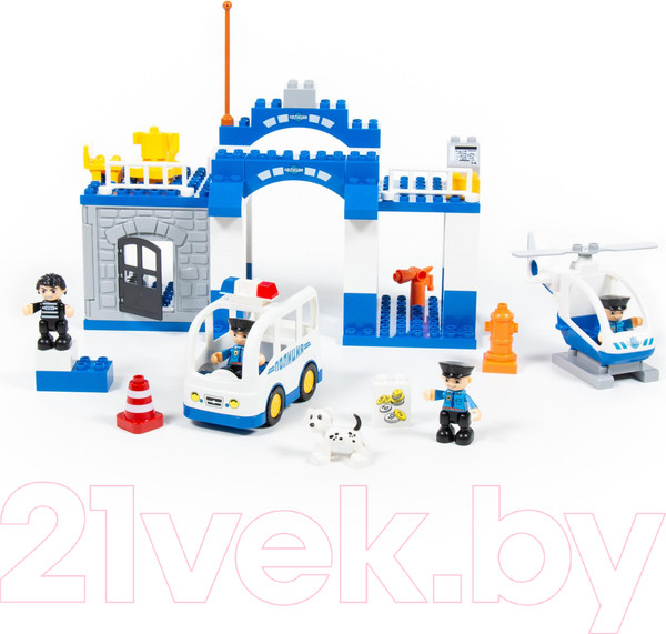 Изображение товара Конструктор Полесье Полицейский участок Макси / 77547 (70эл)