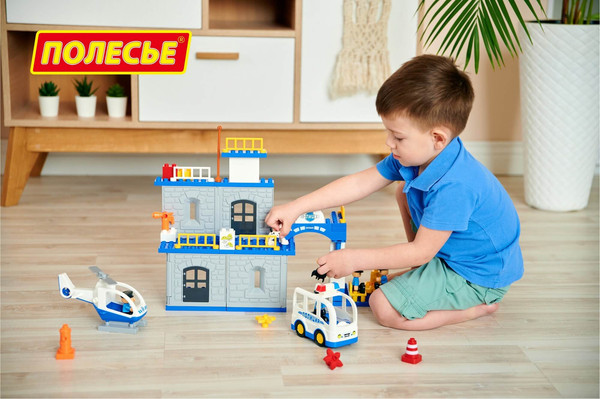 Изображение товара Конструктор Полесье Полицейский участок Макси / 77530 (94эл)